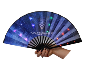 lichtgevende festival waaier SpaceWaaier met lichtjes en led lampen